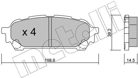 Brake Pad Set, disc brake 22-0613-0