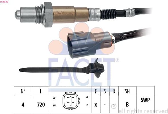 Oxygen Sensor Made in Italy - OE Equivalent 10.8539