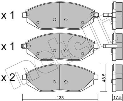 Brake Pad Set, disc brake 22-0908-0