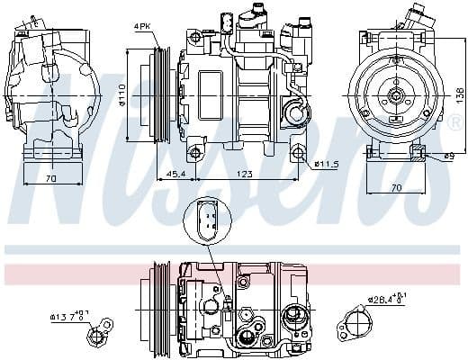 Compressor, air conditioning ** FIRST FIT ** 89049