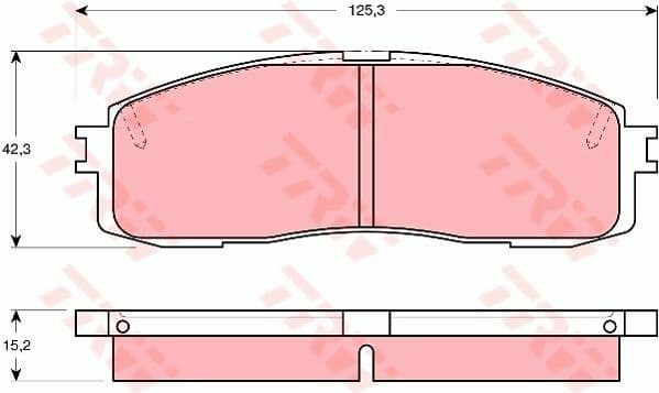 Brake Pad Set, disc brake GDB872