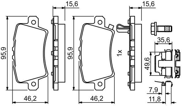 Brake Pad Set, disc brake 0986494642