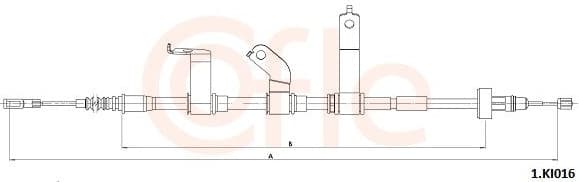 Cable Pull, parking brake 92.1.KI016