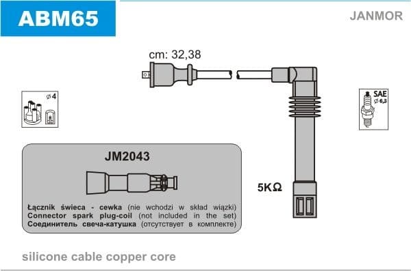 Ignition cable set ABM65