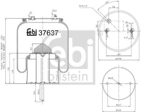 Bellow, air suspension 37637
