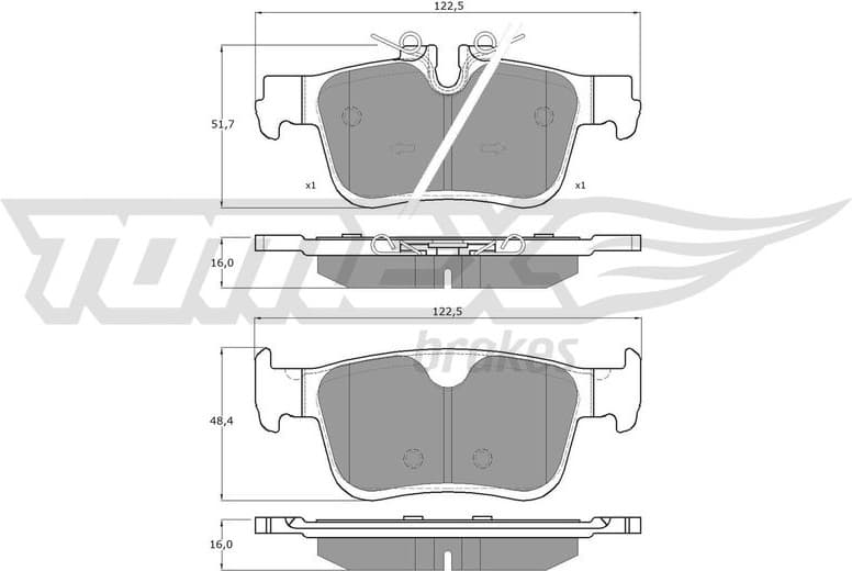 Brake Pad Set, disc brake TX 18-872