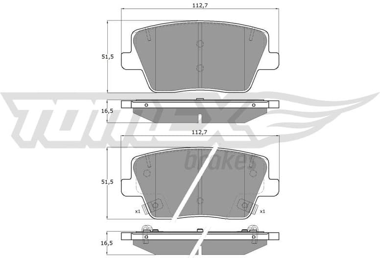 Brake Pad Set, disc brake TX 19-61