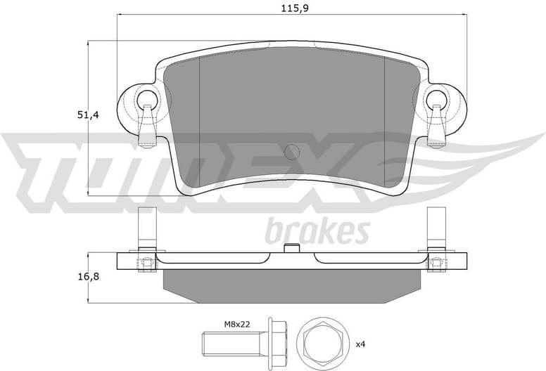 Brake Pad Set, disc brake TX 13-52
