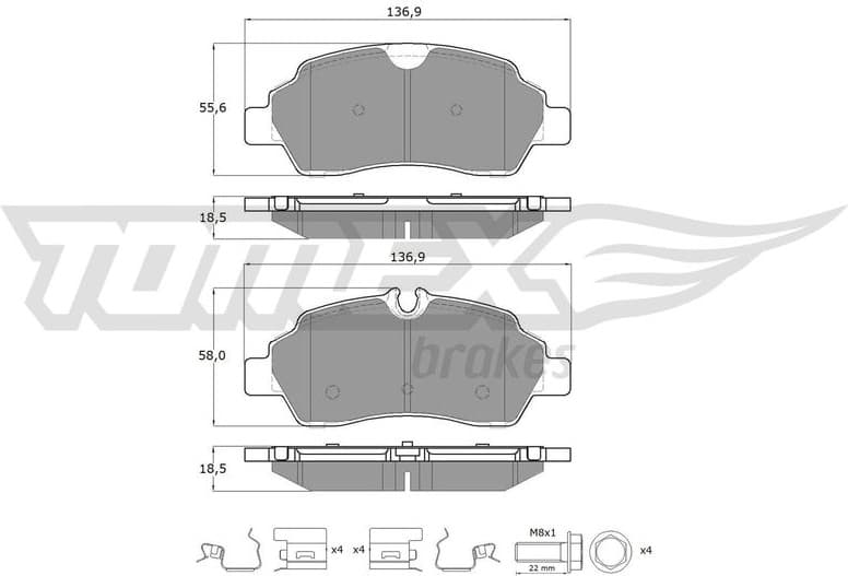 Brake Pad Set, disc brake TX 18-92
