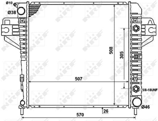 Radiator, engine cooling 53961