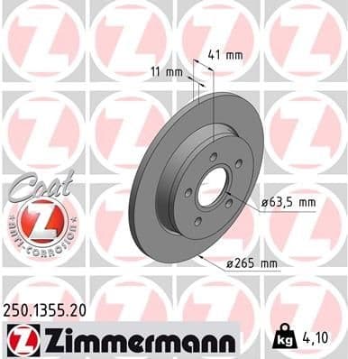Brake Disc COAT Z 250.1355.20