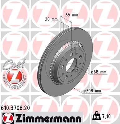 Brake Disc COAT Z 610.3708.20