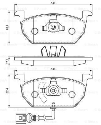 Brake Pad Set, disc brake 0986494721