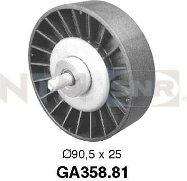 Deflection/Guide Pulley, V-ribbed belt GA358.81