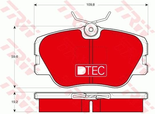 Brake Pad Set, disc brake DTEC COTEC GDB818DTE