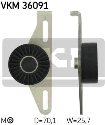 Belt Tensioner, V-ribbed belt VKM 36091