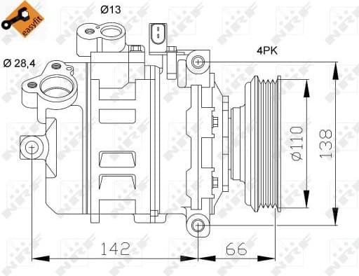 Compressor, air conditioning EASY FIT 32106