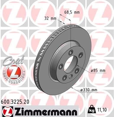Brake Disc COAT Z 600.3225.20