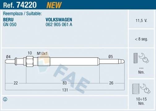 Glow Plug 74220