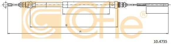 Cable Pull, parking brake 10.4735