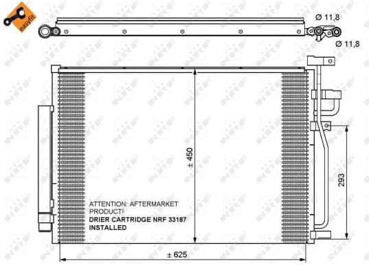 Condenser, air conditioning EASY FIT 35775