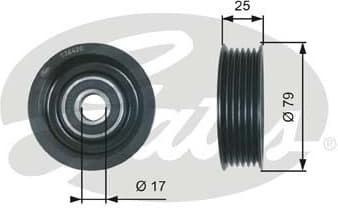 Deflection/Guide Pulley, V-ribbed belt DriveAlign™ T36420