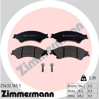 Brake Pad Set, disc brake 25632.165.1