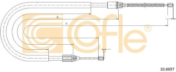 Cable Pull, parking brake 10.6697