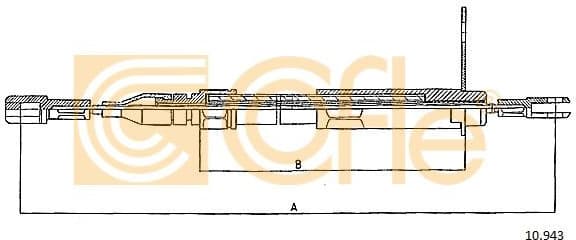 Cable Pull, parking brake 10.943