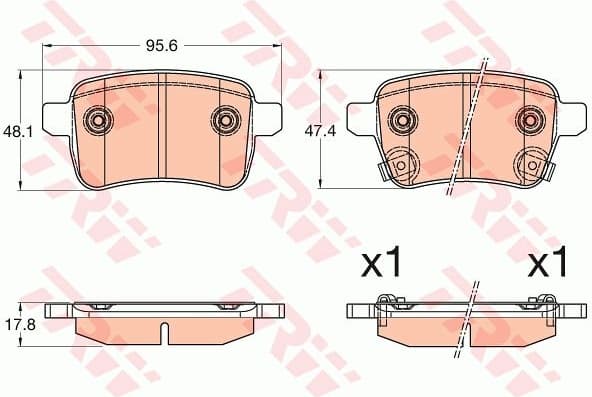 Brake Pad Set, disc brake GDB2032