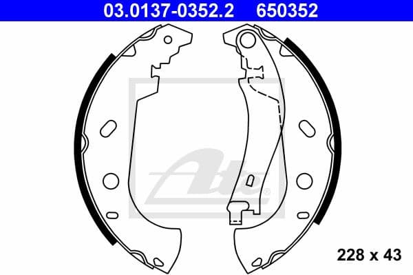 Brake Shoe Set 03.0137-0352.2