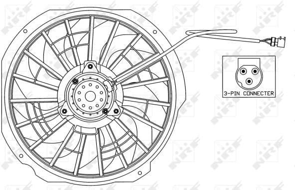 Fan, engine cooling 47025