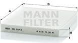 Filter, cabin air CU2043