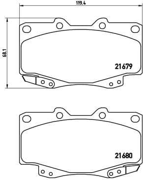 Brake Pad Set, disc brake PRIME LINE P83069