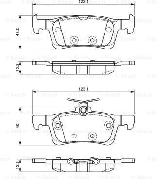 Brake Pad Set, disc brake 0986494715