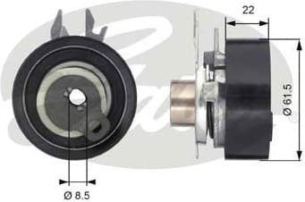 Tensioner Pulley, timing belt PowerGrip™ T43061