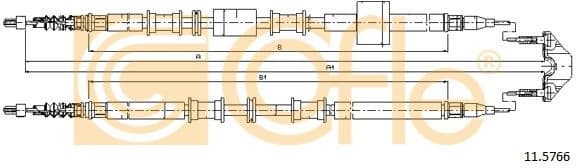 Cable Pull, parking brake 11.5766