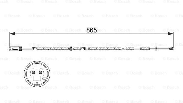 Warning Contact, brake pad wear 1987473519