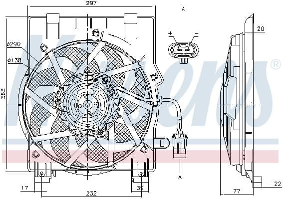 Fan, engine cooling 85197