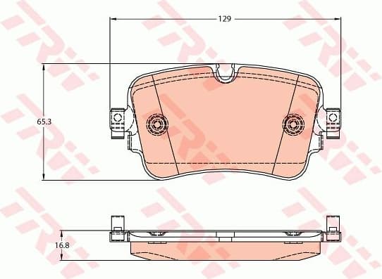 Brake pads rear, Top Quality GDB2131