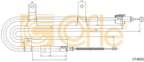 Cable Pull, parking brake 17.6022