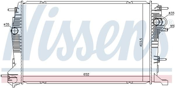 Radiator, engine cooling 637622