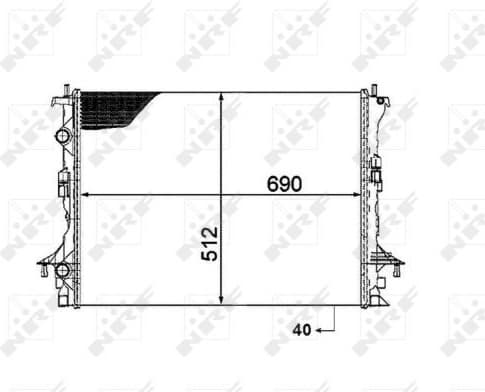 Radiator, engine cooling 53820