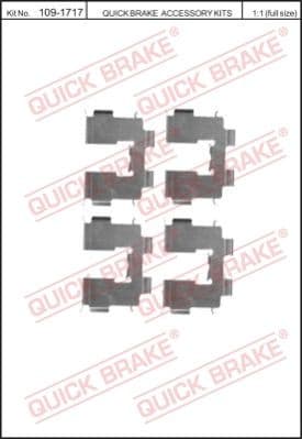 Accessory Kit, disc brake pad 109-1717