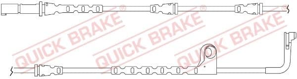 Warning Contact, brake pad wear WS0269A