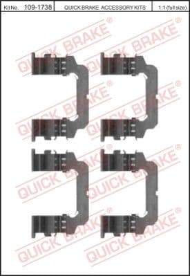 Accessory Kit, disc brake pad 109-1738
