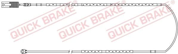 Warning Contact, brake pad wear WS0204A