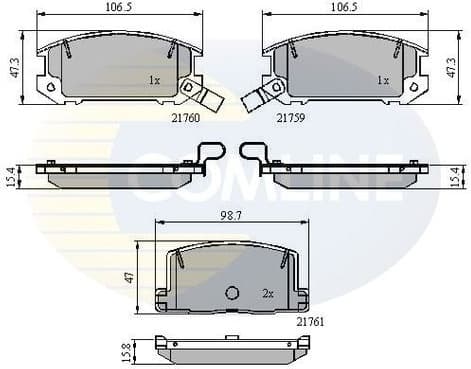 Brake pads front CBP3756