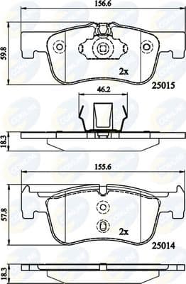Brake Pad Set, disc brake CBP02148