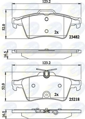 Brake pads rear CBP02198